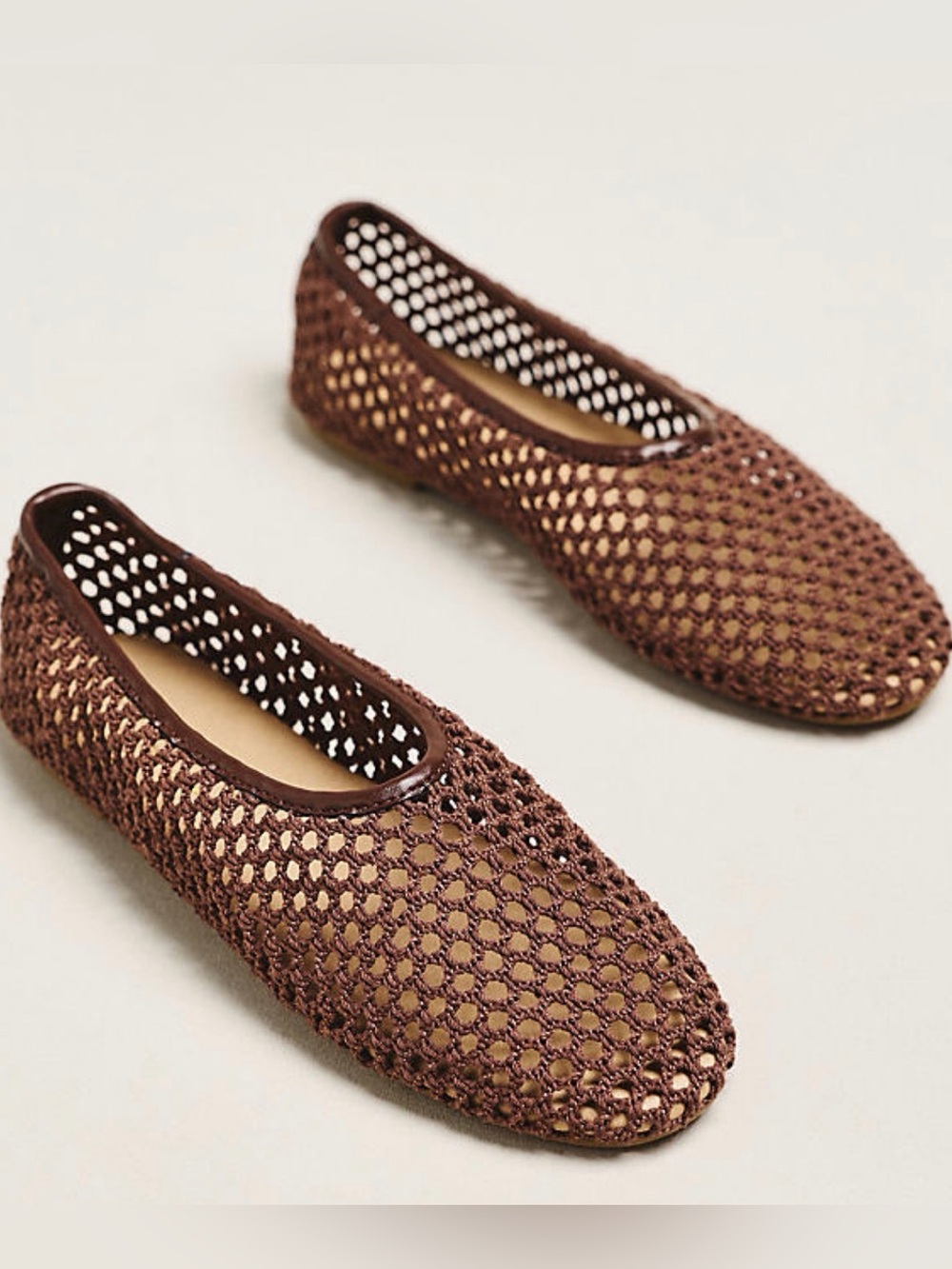 Coconuts by Matisse Marta Mesh Ballet Flats in brown size 10